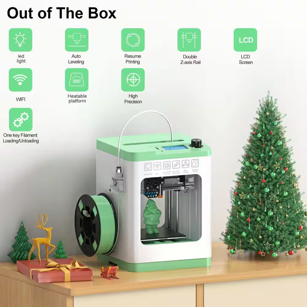 Wi-Fi Cloud Printing 3D Printer, Fully Assembled and Mini 3D Printer for Beginners and Kids with Auto Leveling