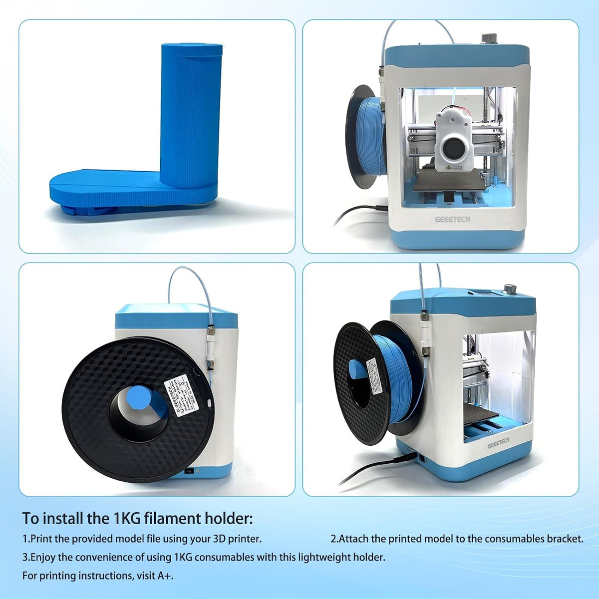 3D Printer for Kids and Beginners,Geeetech Mini 3D Printers with Auto Leveling,High Speed and Fully Open Source,Fully Assembled Direct Drive Extruder,For Home and School,Print Area 3.94×4.33×3.94 In